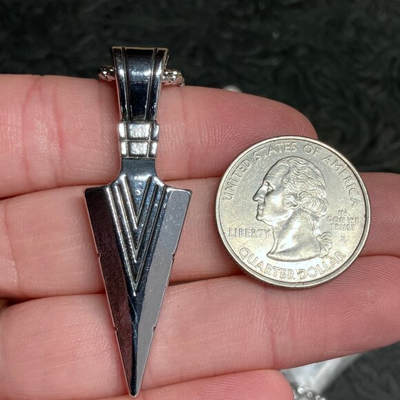 Viking Spearhead Arrowhead Necklace Pendant - Picture 4 of 6